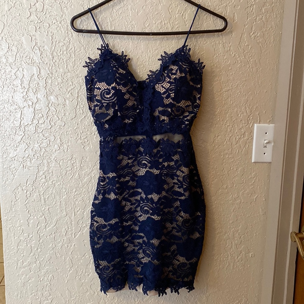 Blue Lace Windsor Dress